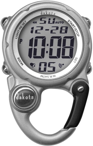 Dakota Digi Clip Watch in Silver