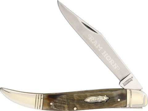 Marbles Large Toothpick Rams Horn Folding Knife