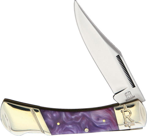 Rough Ryder Purple Swirl Lockback Folding Knife
