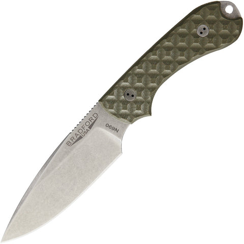 Bradford Knives Guardian 3 EDC OD Green Fixed Blade Knife