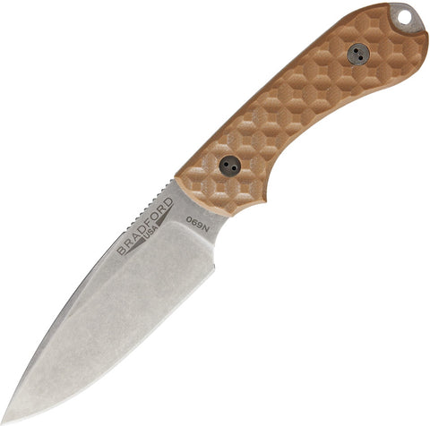 Bradford Knives Guardian 3 EDC Fixed Blade Knife in Coyote Brown